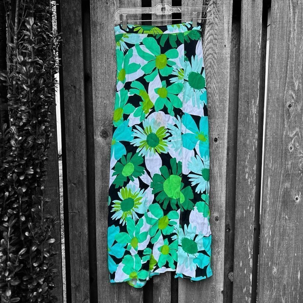 AFRM Psychedelic 70's Midi Floral Skirt Size XS